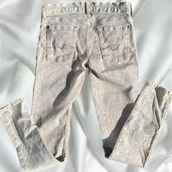 7 For All Mankind gwenevere marble skinny jeans - Picture 5 of 7